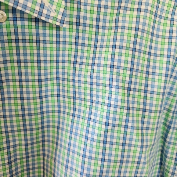 Vineyard Vines Classic Fit Murray Shirt Mens Size XL Blue Green Plaid - Picture 5 of 6